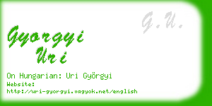 gyorgyi uri business card